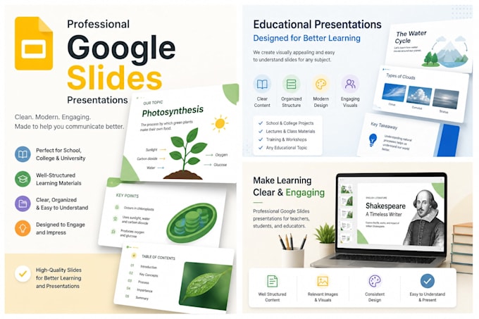 design modern google slides presentations