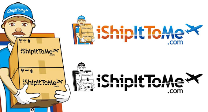 design high quality cartoon courier service logo
