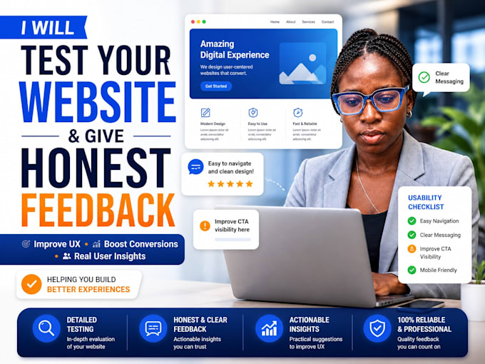 test your website or app and give UX feedback