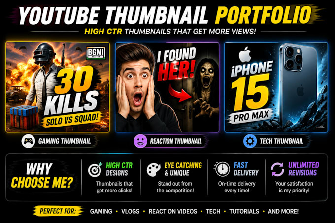 design high converting youtube thumbnails fast