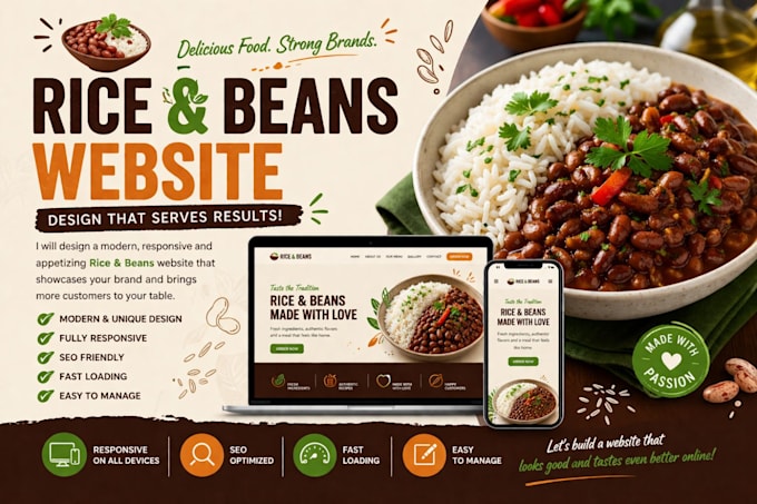 create a professional rice and beans website for you