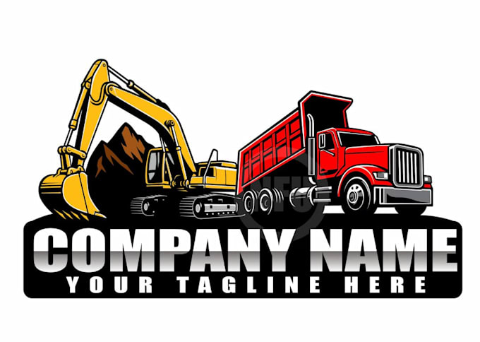 make creative excavation and construction company logo