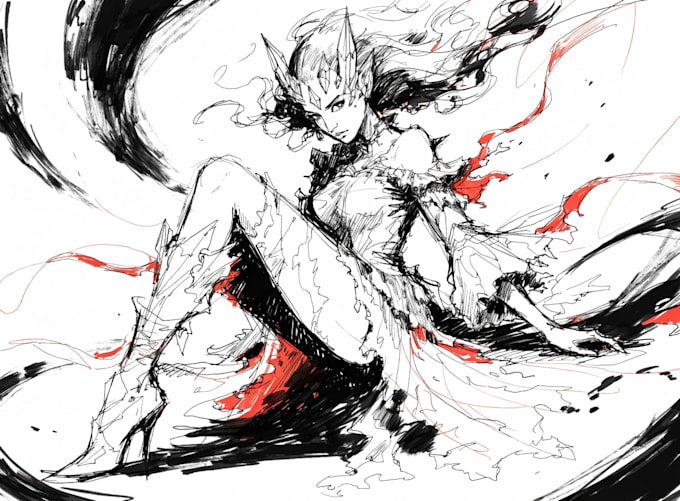 fantasy character sketch for you