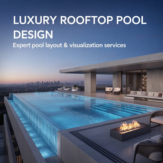 design elevated rooftop pools with sleek modern luxury layouts