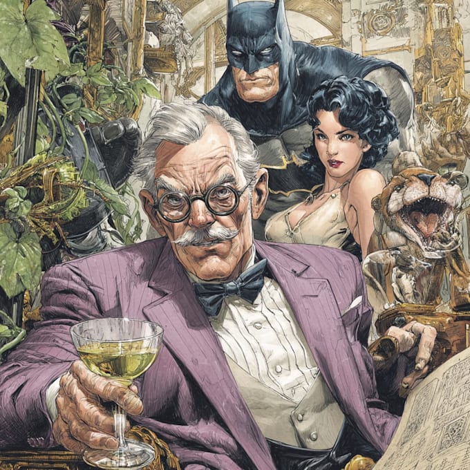 draw a cover art or comic cover art