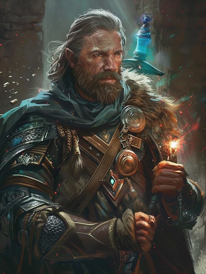 fantasy dnd character illustration
