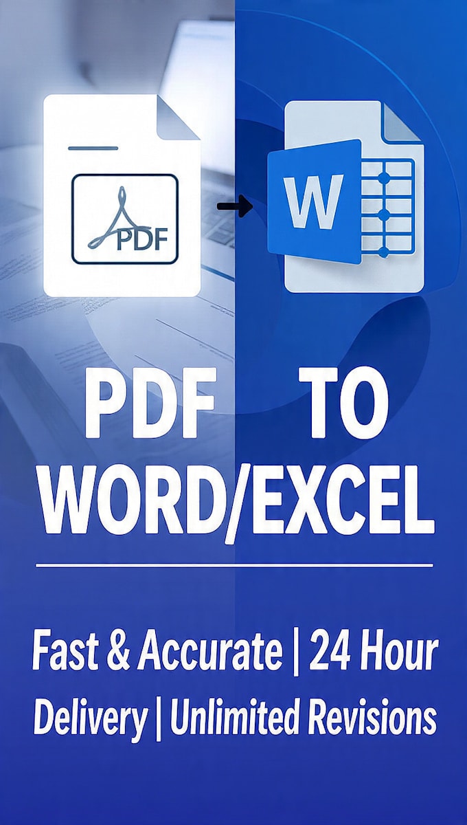 do all type of pdf convert and data entry