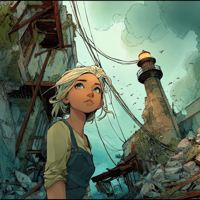 comic book illustration with comic book art