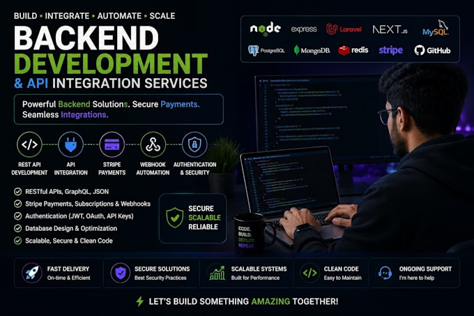rest API development with nodejs laravel