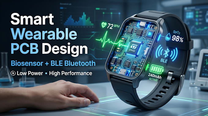 design smart health wearable pcb biosensor ble bluetooth low power