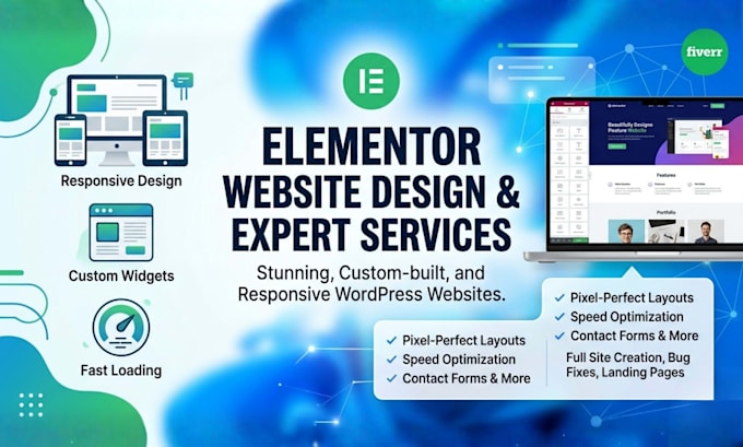 design or redesign wordpress website using elementor pro
