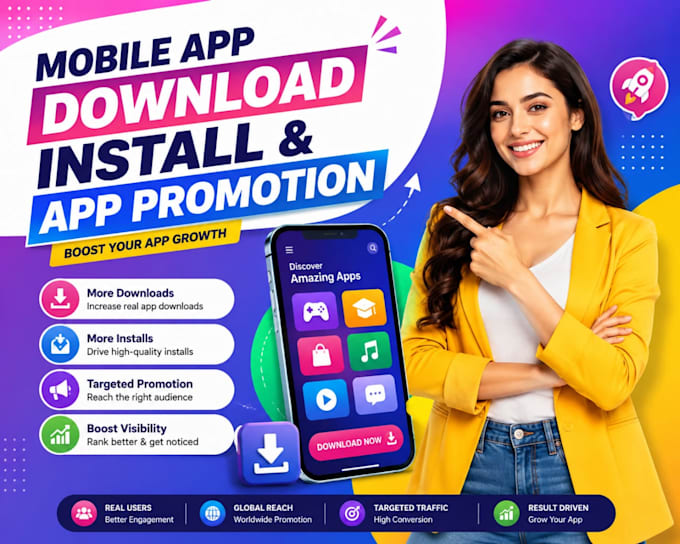 do mobile app promotion, 500 active user install, usa, android, app download