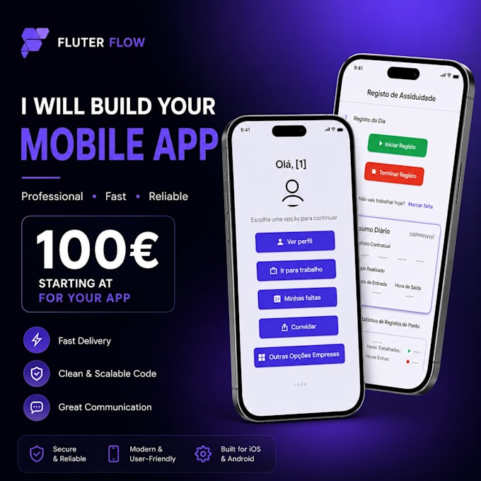 build your flutter mobile app for ios and android