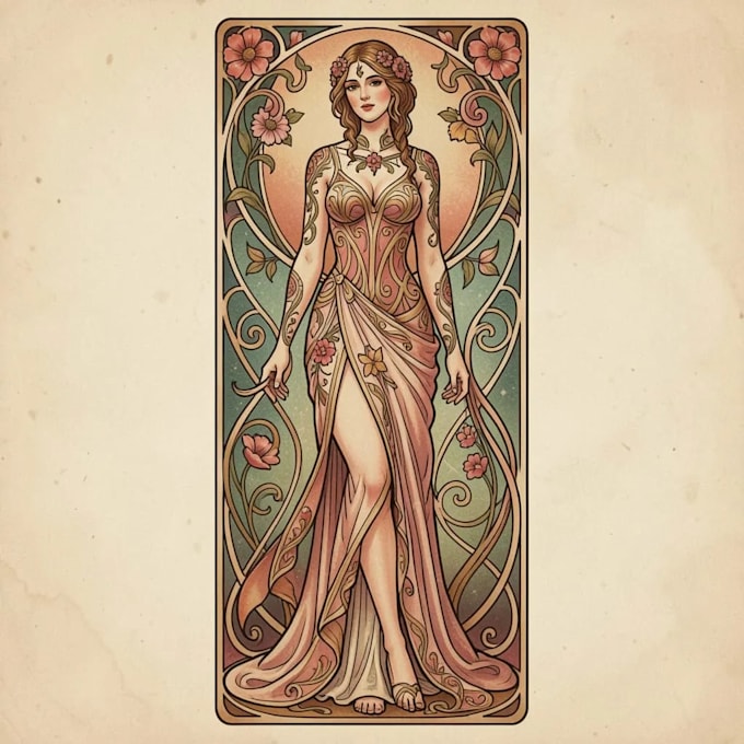 draw anything in art nouveau style