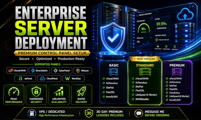 install cpanel whm cloudlinux litespeed unlimited accounts on your servers
