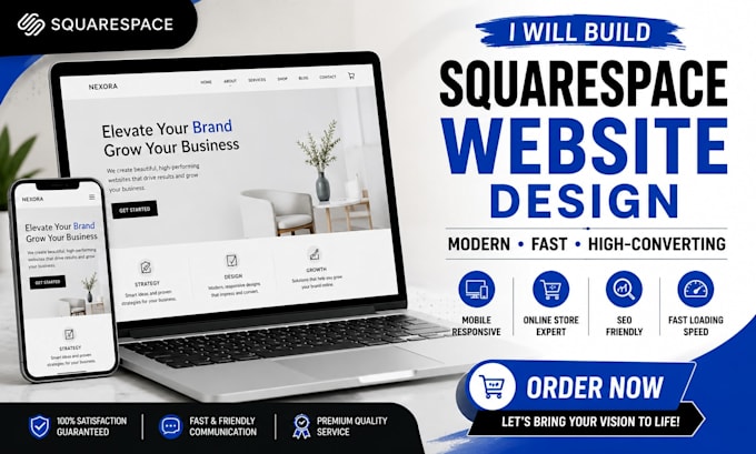 build square website design squarespace website  design square online store