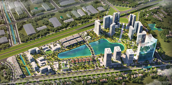 convert pdf to dwg plan, develop site plan rendering, smart city housing design