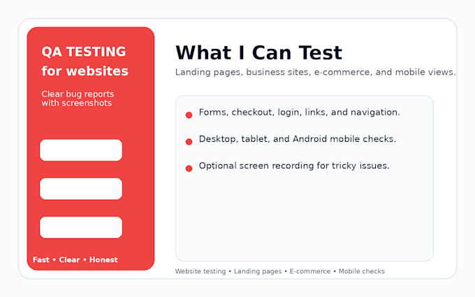 test your website and find bugs