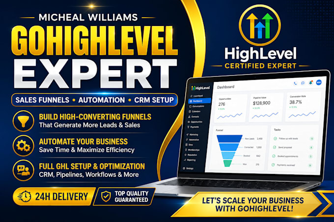 create a high converting gohighlevel funnel, website