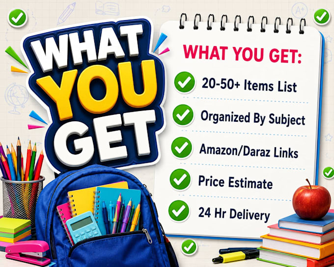 create a complete back to school supplies list