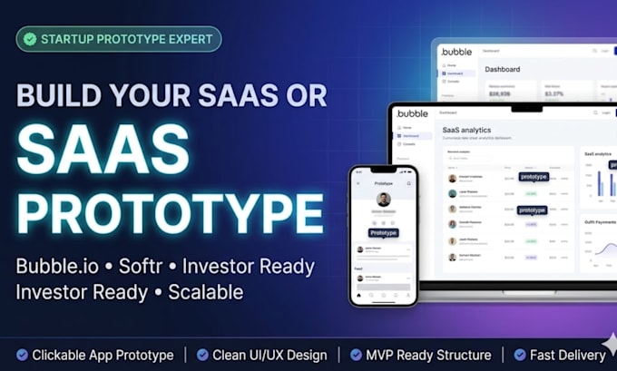 build no code website prototype, saas prototype, bubble, softr website prototype