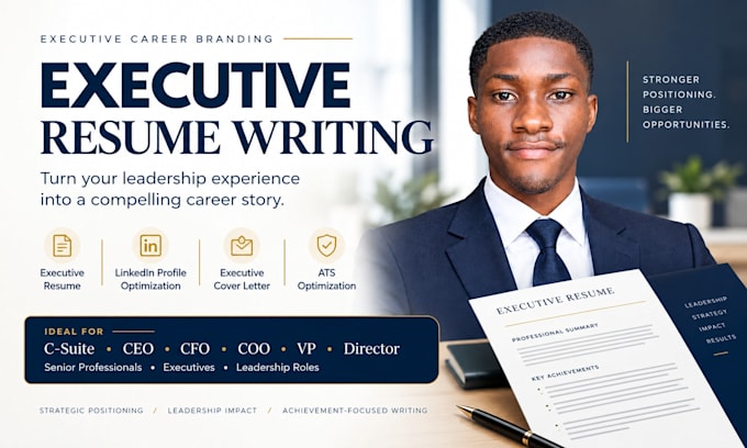 write an ats optimized executive resume for senior leaders