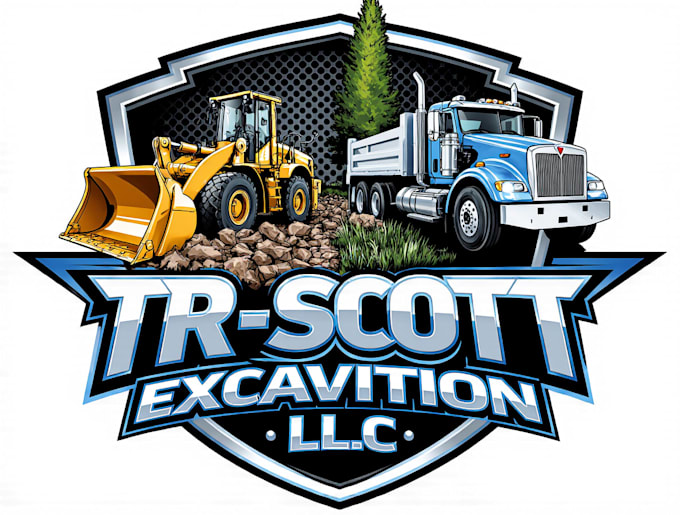 create a professional excavator logo for your construction business