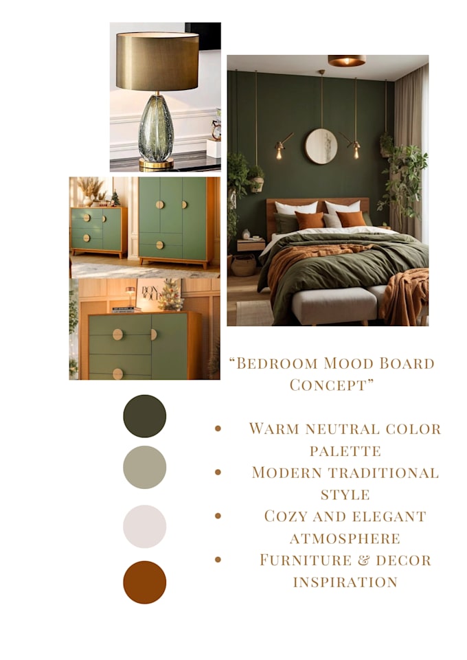 design a modern traditional bedroom interior mood boards