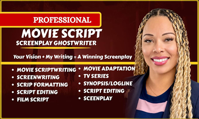 professionally edit, proofread, and format your screenplay or script