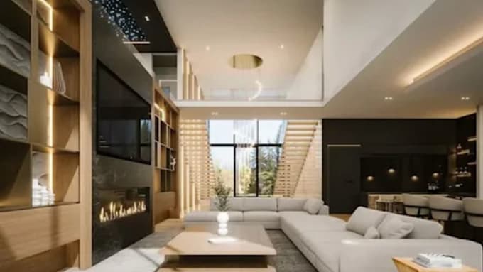 design airbnb interior that boosts bookings with 3d render and layout