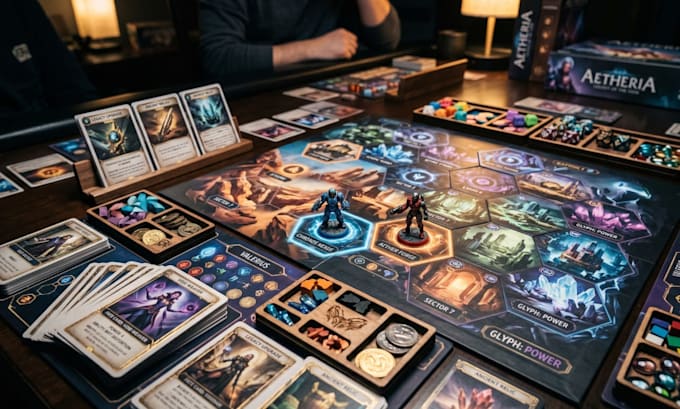 design tabletop game card game design board game design box packaging rulebook