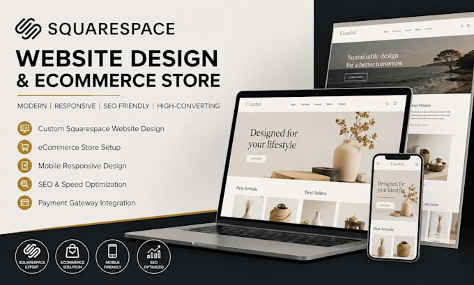 do squarespace website web development ecommerce store square design expert