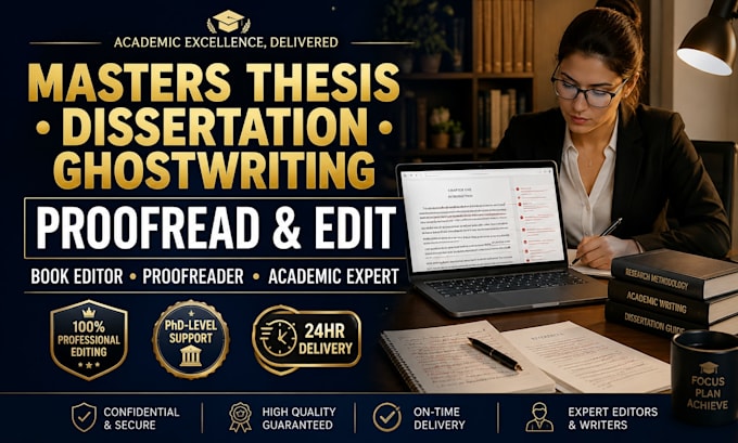 proofread and edit ghostwriting masters thesis, be your book editor proofreader