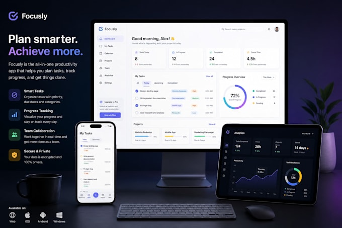 design a modern and professional dashboard UI UX