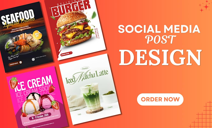 design fast food restaurant,  facebook ads or instagram post