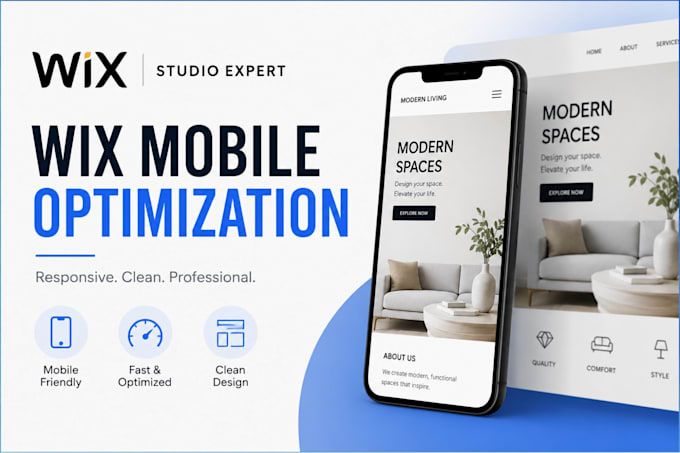 fix wix mobile site, optimize responsiveness and wix studio design