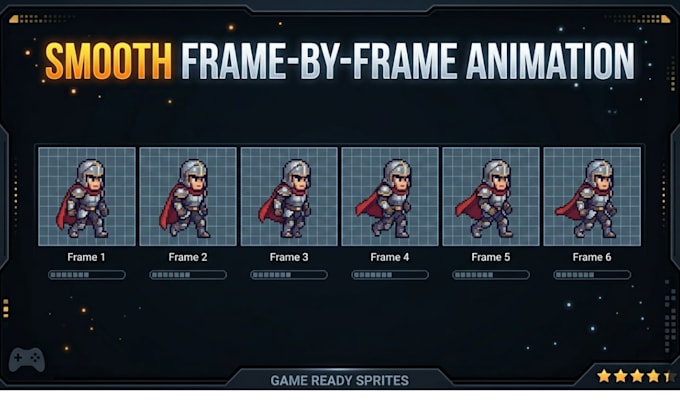 Create 2d pixel art sprite sheet, character animation game sprites for ...