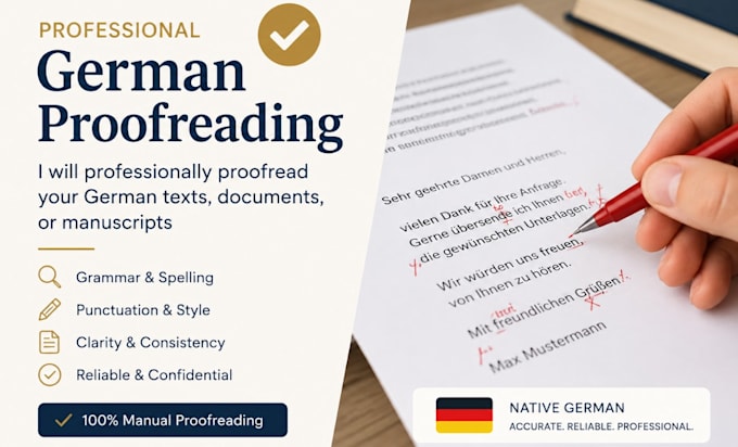 proofread and line edit german and french manuscript