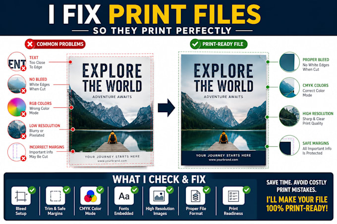 review your print file for professional printing