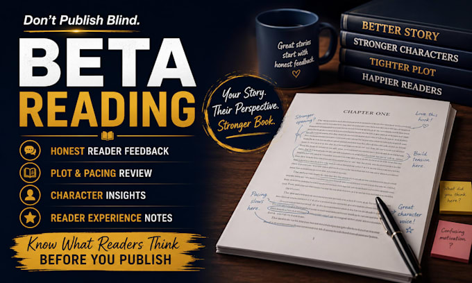 be your beta reader  give detailed feedback on your manuscript