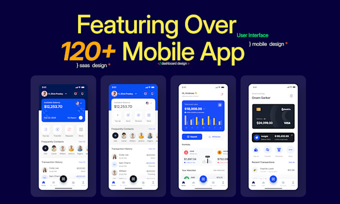 create professional mobile app UI UX design in figma