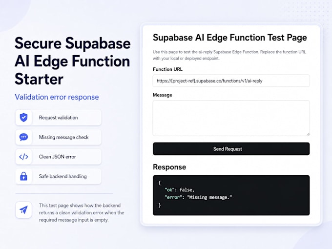 build a secure ai API endpoint using supabase edge functions
