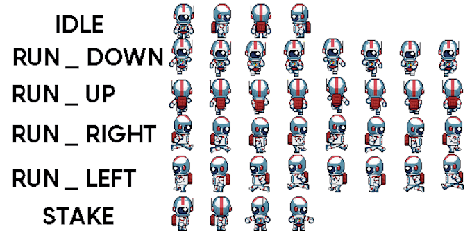 create 8 bit or 16 bit pixel art sprite, sprite sheet, animation, and game asset