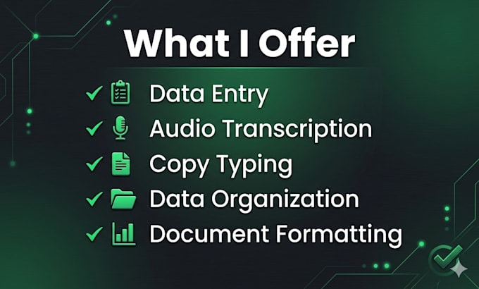 do fast and accurate data entry and transcription