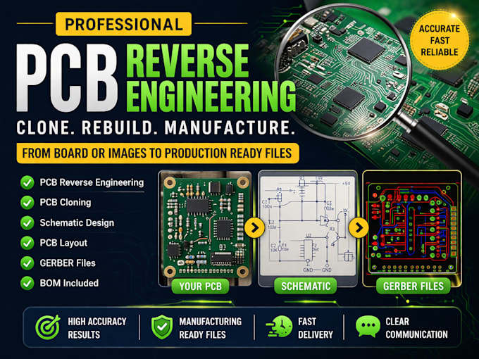 do pcb reverse engineering, pcb cloning, pcb design, pcb layout schematic design