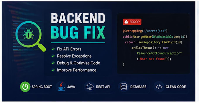 fix bugs in your java spring boot API