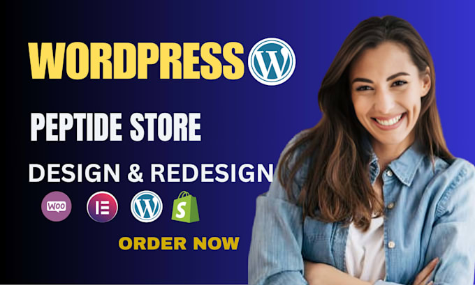 design a peptide wordpress website,research peptide woocommerce store