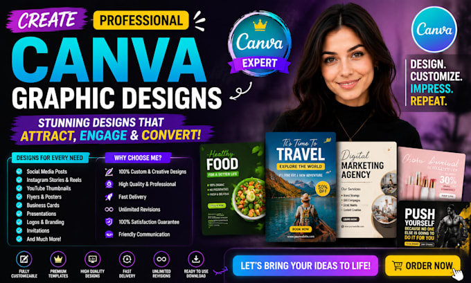create professional canva graphic designs, canva design, canva, canva template