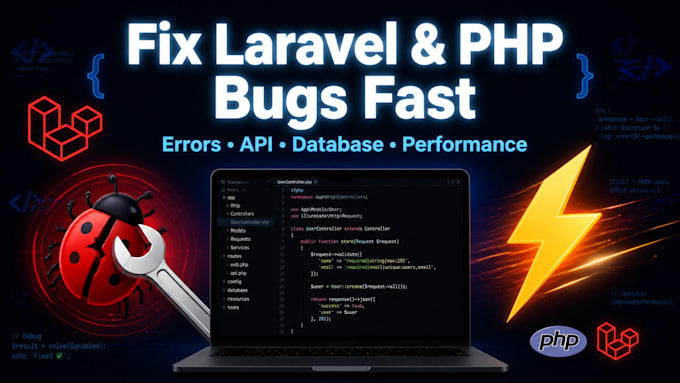 fix PHP laravel bugs, errors, and issues in your website