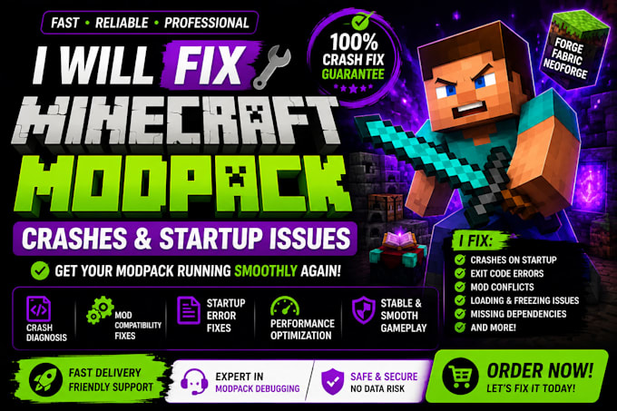 fix minecraft modpack crashes and startup issues